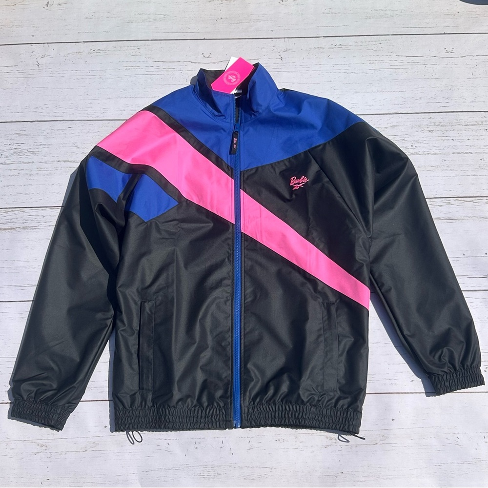 Barbie Black & Pink Colorblock Windbreaker Jacket